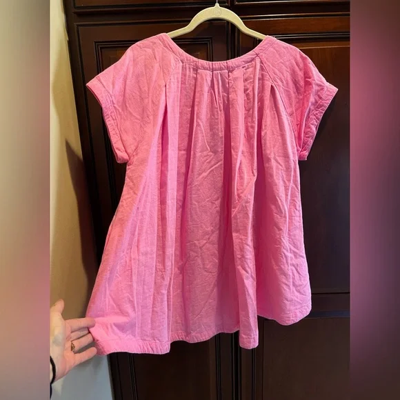 Free People Boxy Short Sleeve Tunic Top in Pink - Picture 6 of 9
